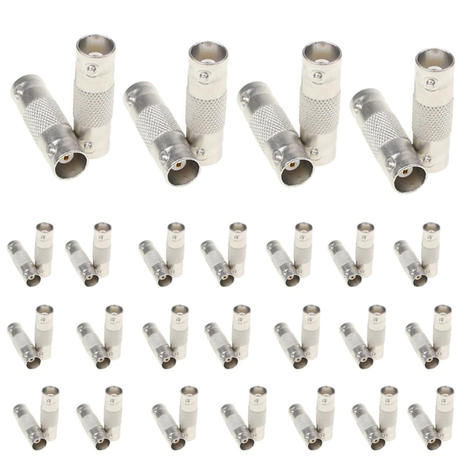 10- Pack BNC Female to Female Connector for Camera Adapter Extender Connector
