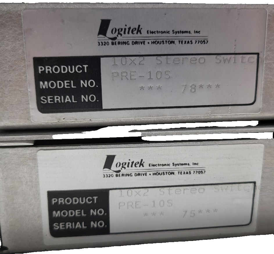 2X LOGITK ELECTRONICS SYSTEM 10X2 STEREO SWITC PRE-10S