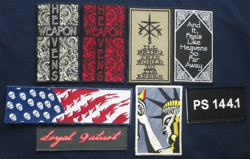 8 ASSORTED EDC MORALE PATCHES EMBROIDERED, LASER CUT & PRINT HOOK & LOOP