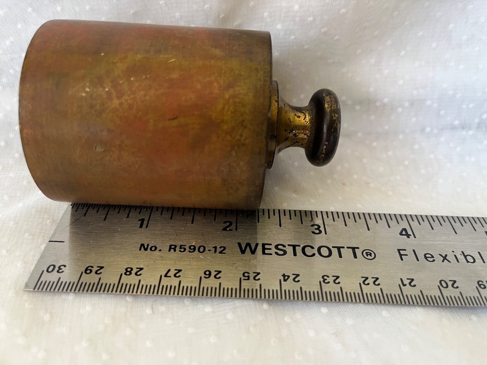 1000 gram antique scale balance, solid brass Calibration Weight