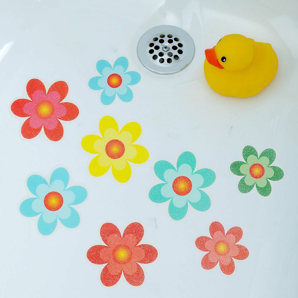 Non Slip Flower Stickers Decals Tape Mat for Bath Tub Stairs Shower Appliques