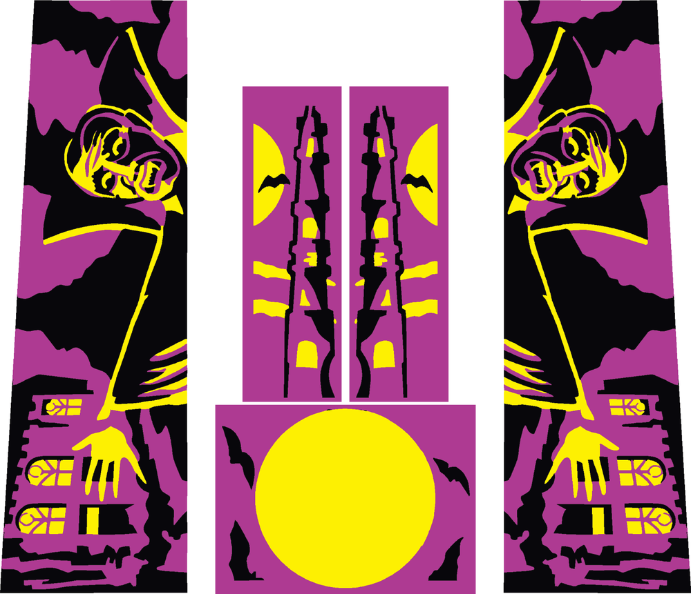 Stern Dracula Pinball Machine CABINET Decal Set