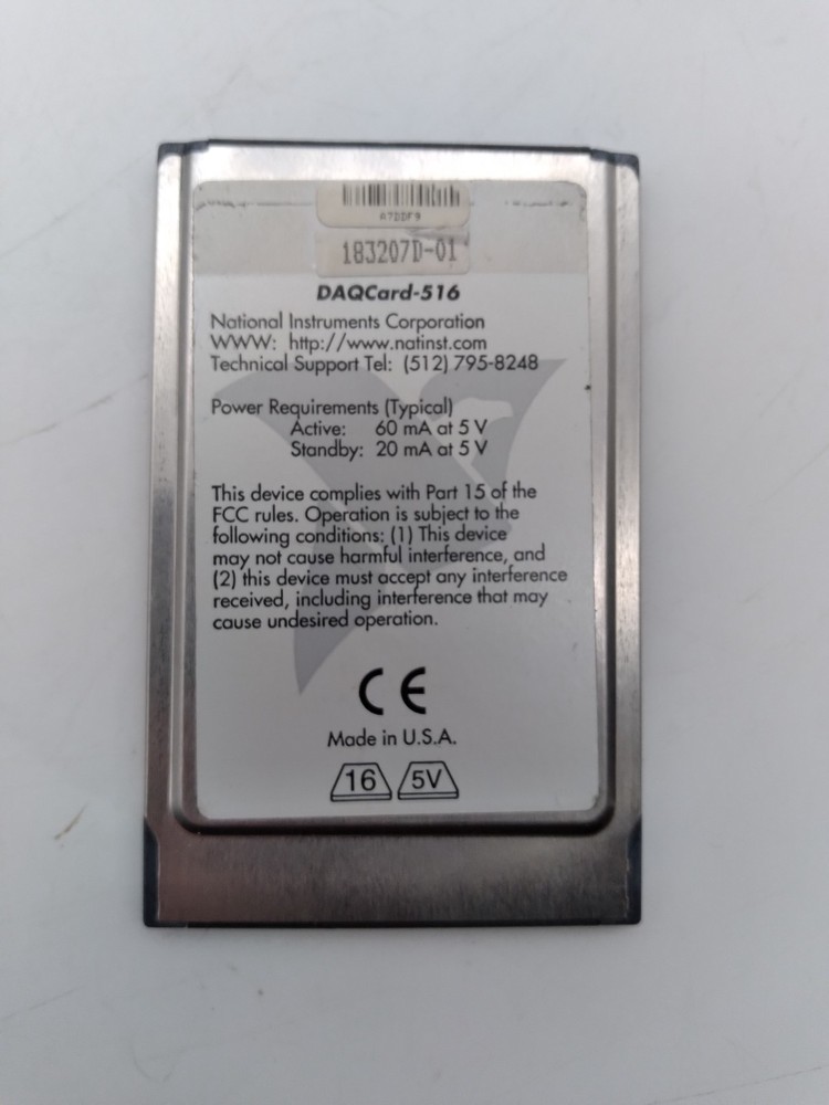 Lot of 2 National instruments DAQCard-516 analog input/digital multi-function IO