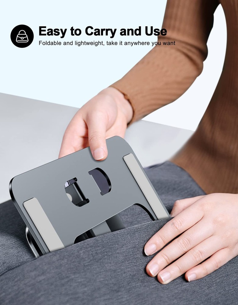 Foldable Laptop Stand, Height Adjustable Ergonomic Computer Stand for Desk, A...