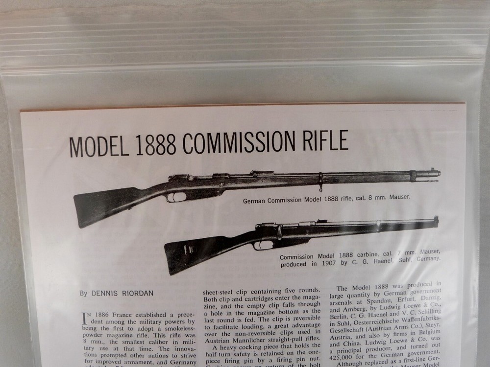 MODEL 1888 COMMISSION RIFLE BREAK DOWN INSTRUCTION KIT