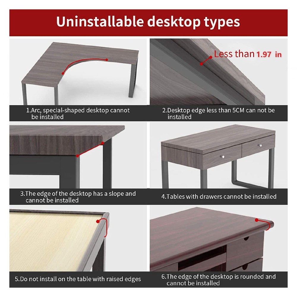 Desk Extender 21.65"x9.45" Arm Support Collapsible Ergonomics Computer Table ...
