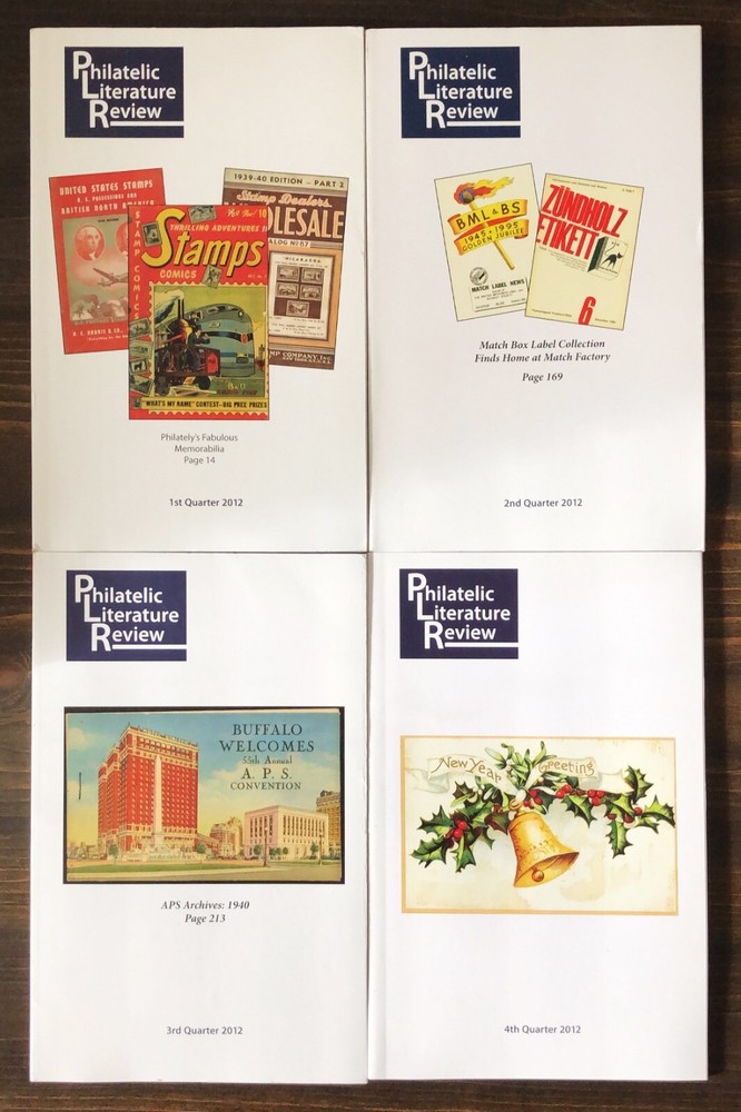 Philatelic Literature Review Magazine - 2012 : Lot of 4