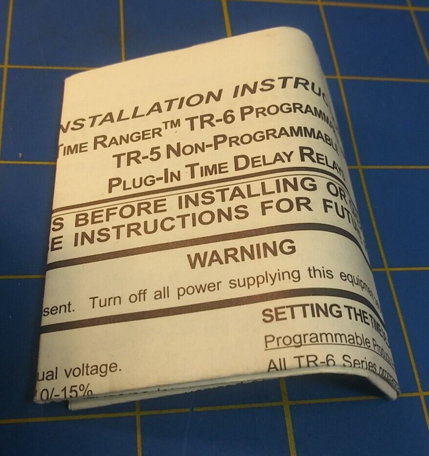 Macromatic Time Delay Relay Part# Tr-60228 Series B
