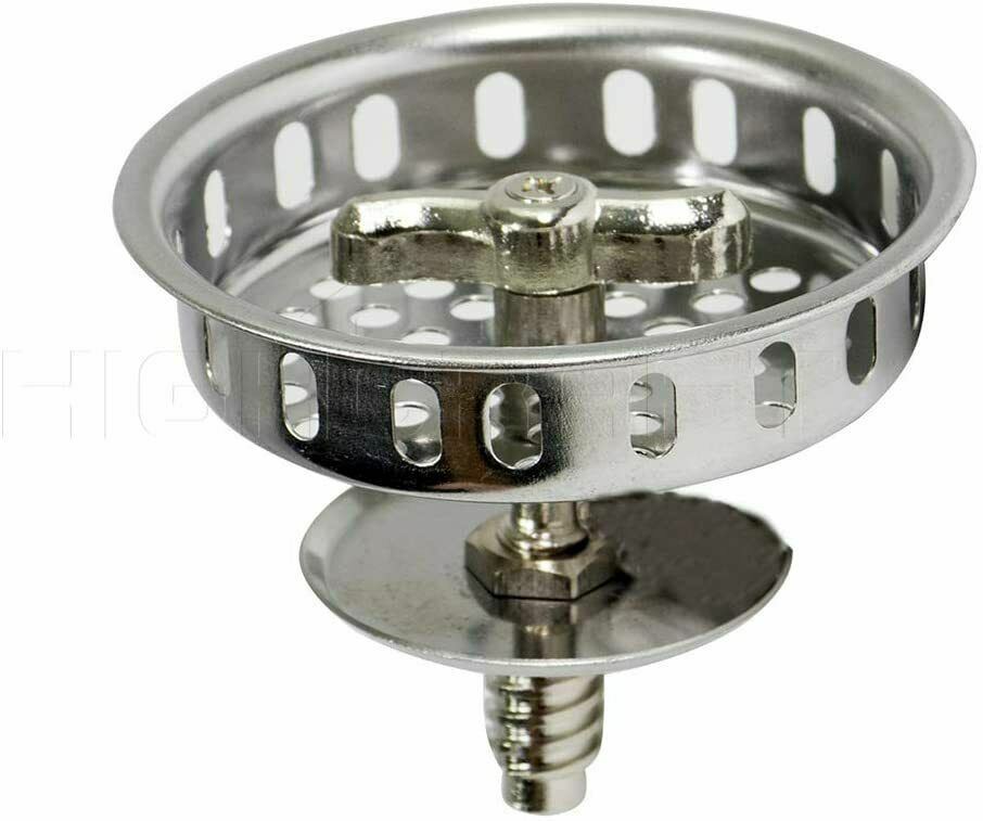 Stainless Steel Kitchen Sink Strainer Stopper Drain Basket 31/2inc Waste Plug US