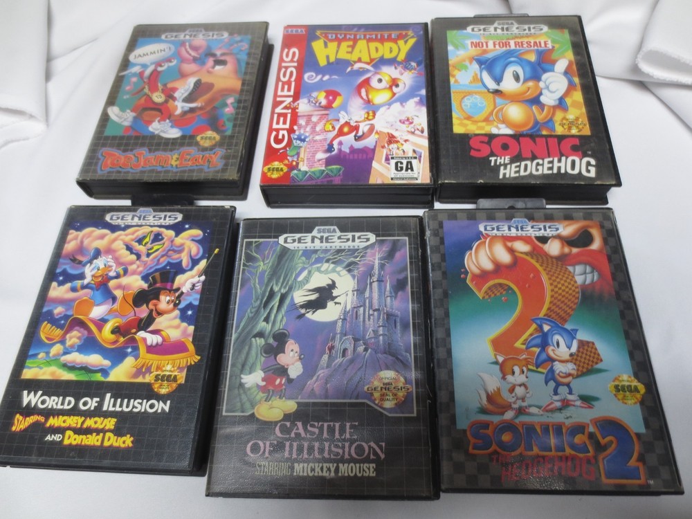 Original Authentic Replacement Case & Manual Only Sega Genesis Game - U pick