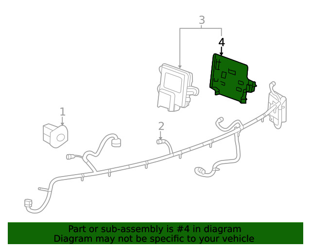 Genuine Parking Aid System and Object Detection Control Module Bracket 25793683
