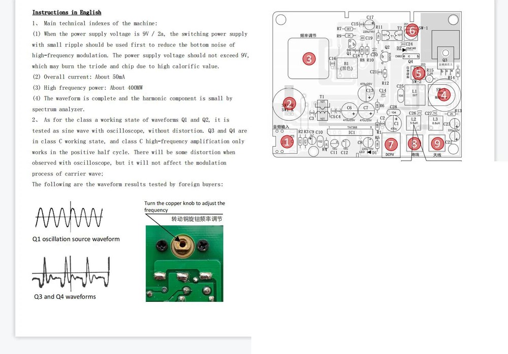 530-1600khz Medium Wave Transmitter Radio Experimental AM Transmitter