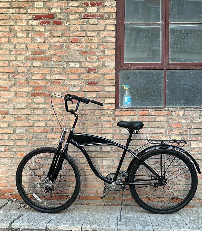 26" Springer Fork 1" Threaded - Cruiser Chopper Bike Dual Spring Classical Fork