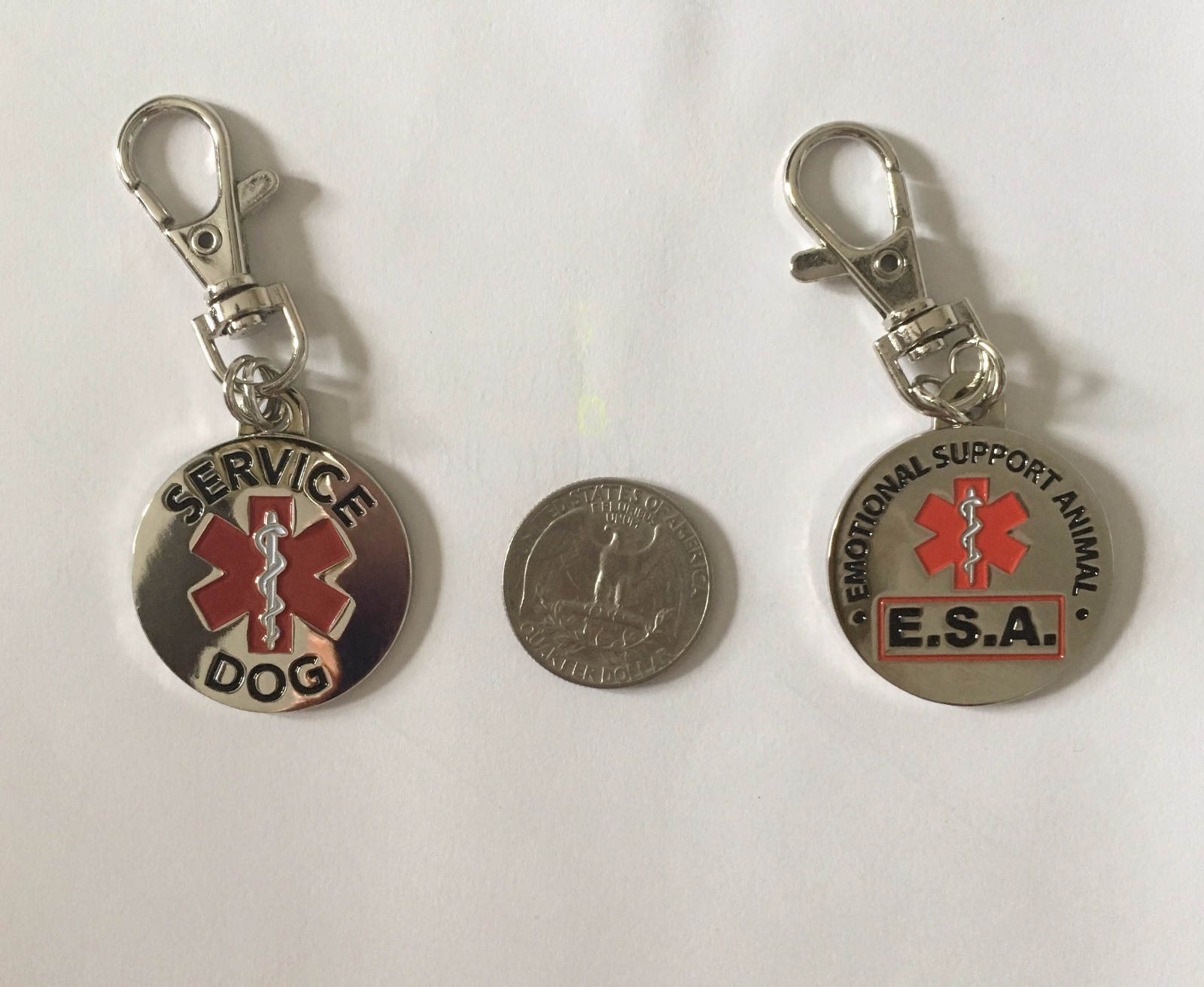 Service Dog Emotional Support Animal ESA Collar Tag Two Sided ALL ACCESS CANINE™