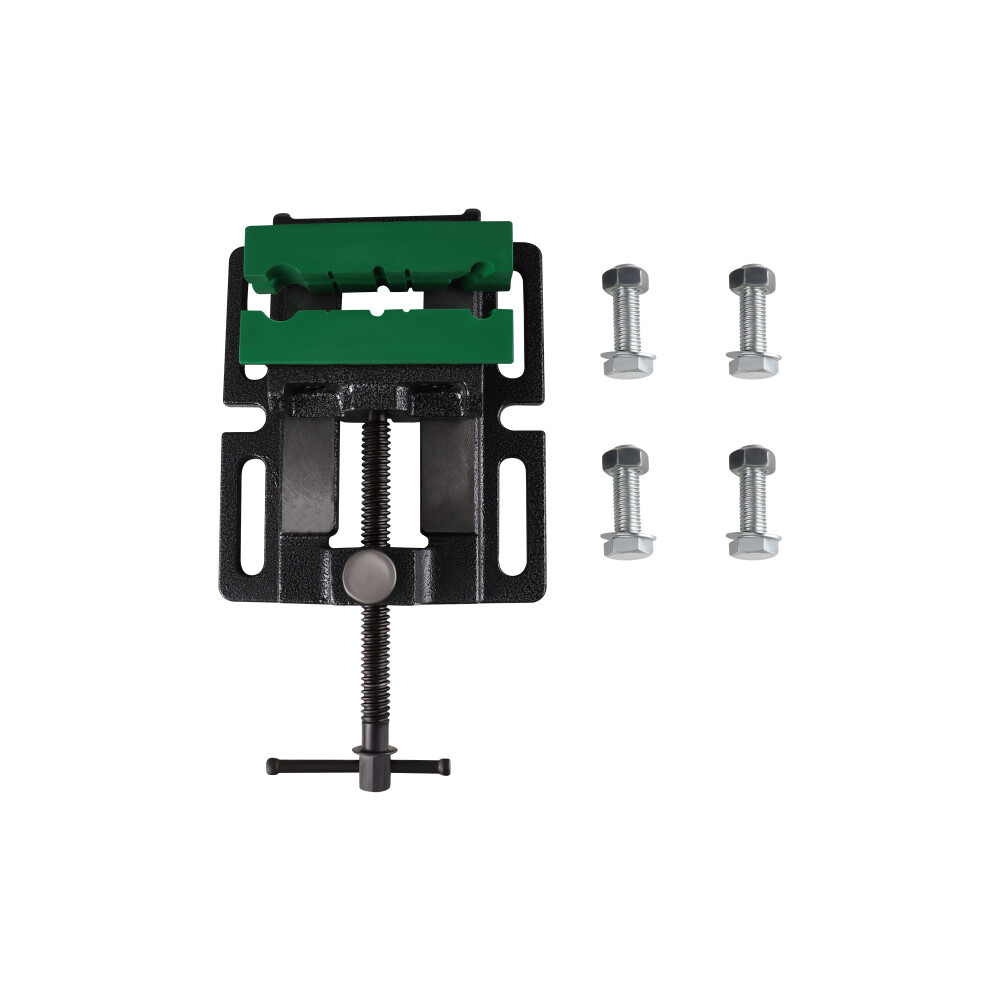 4" Heavy Duty Bench Vise, Bench Clamp Drill Press Multi- Quick Adjustment Button