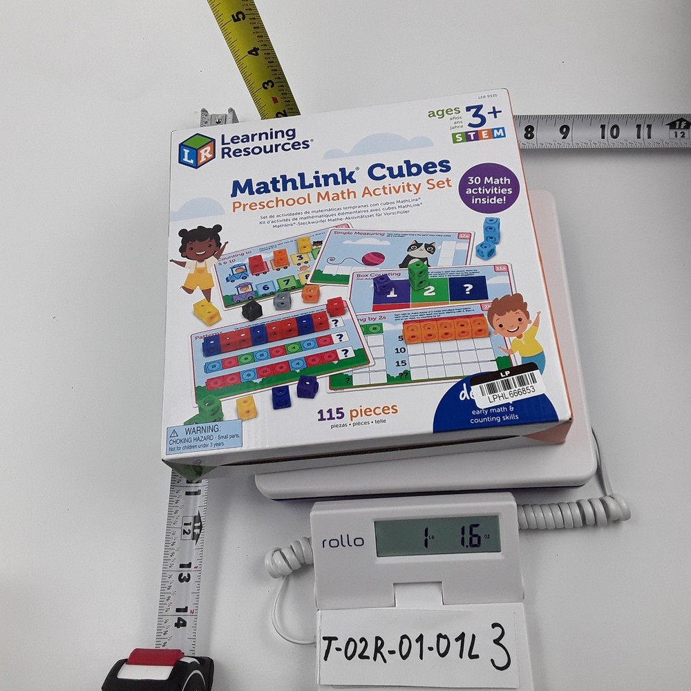 Learning Resources Mathlink Cubes Preschool Math Activity Educational Toy 115-PC