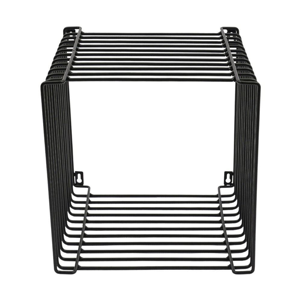 Side Table, Square Geometry Side Table, Linear Metal End Table