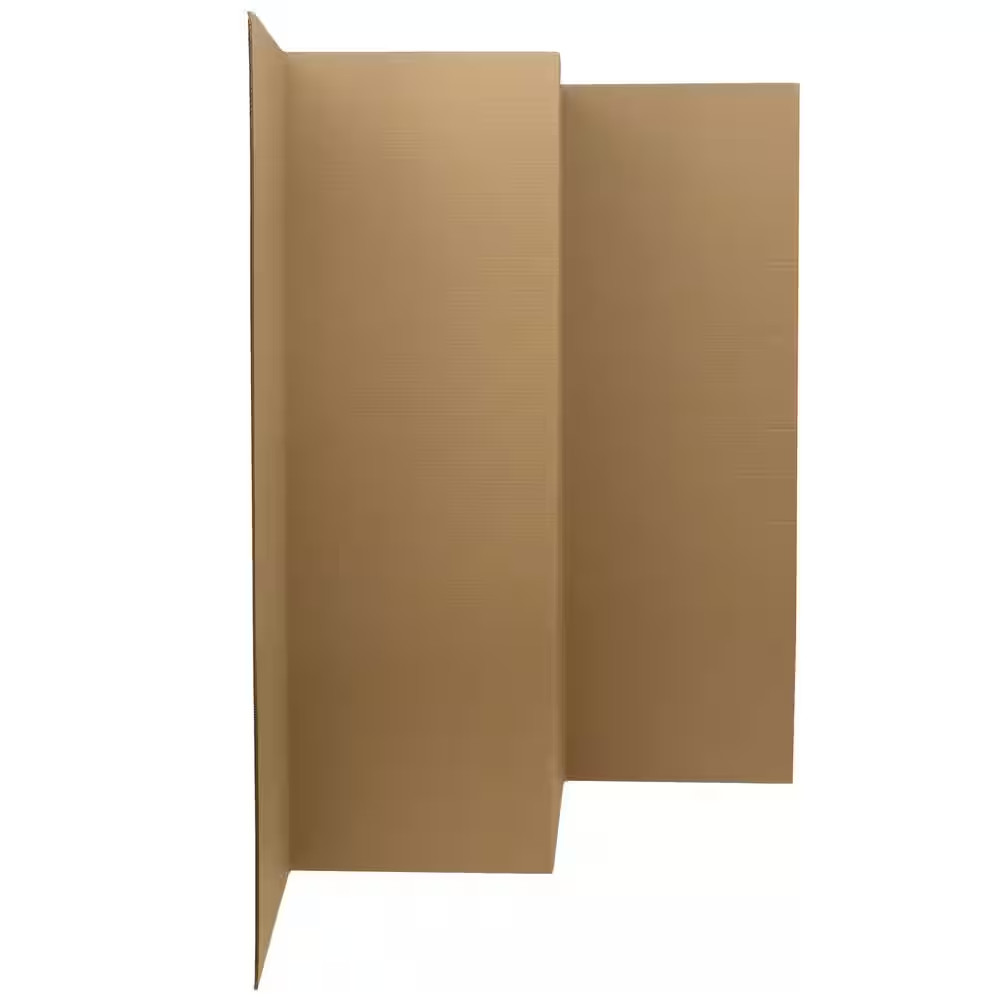 4 Ft. Brown 4-Panel Room Divider