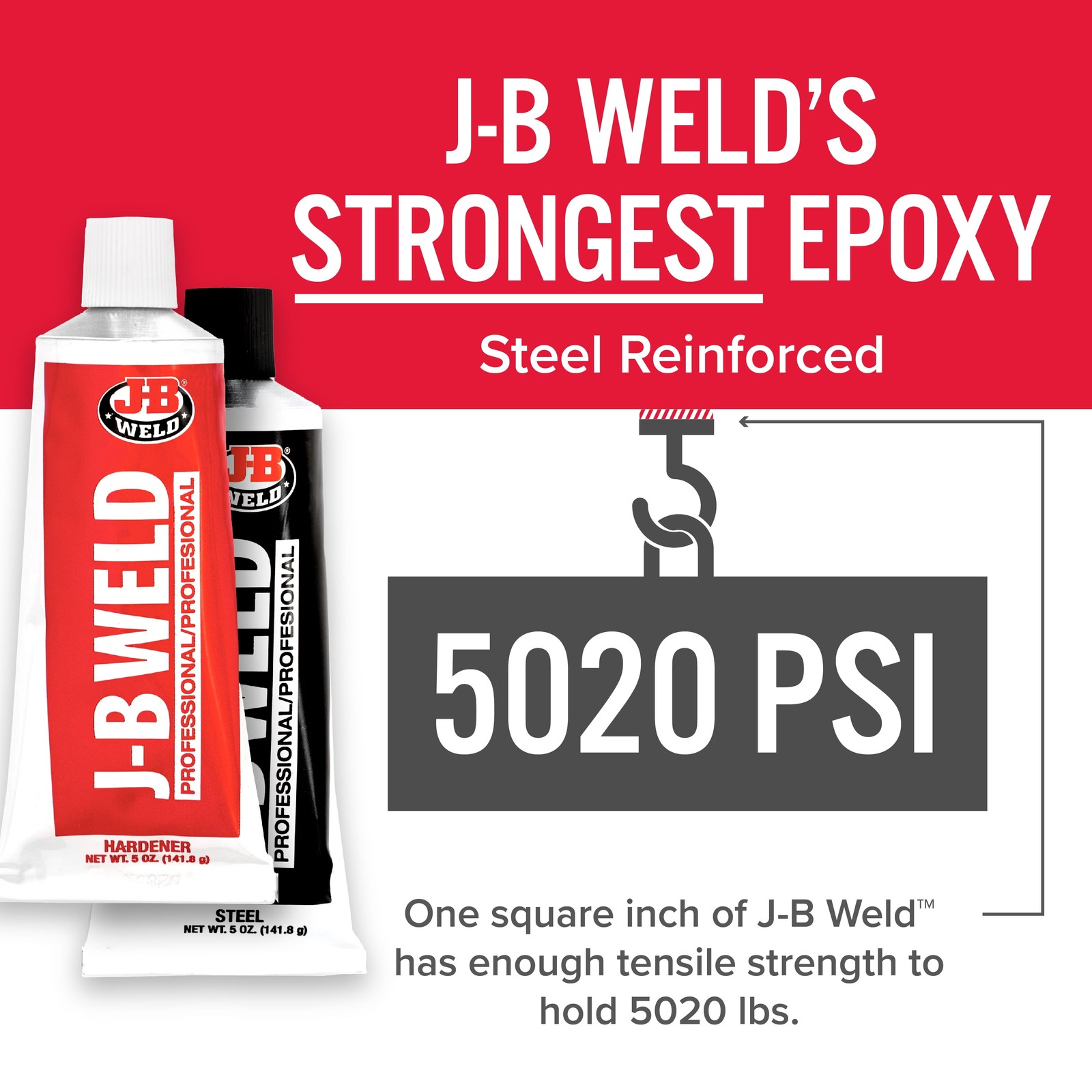 J-B Weld 8281 Professional Size Steel Reinforced Epoxy Twin Pack 10 oz DARK GREY