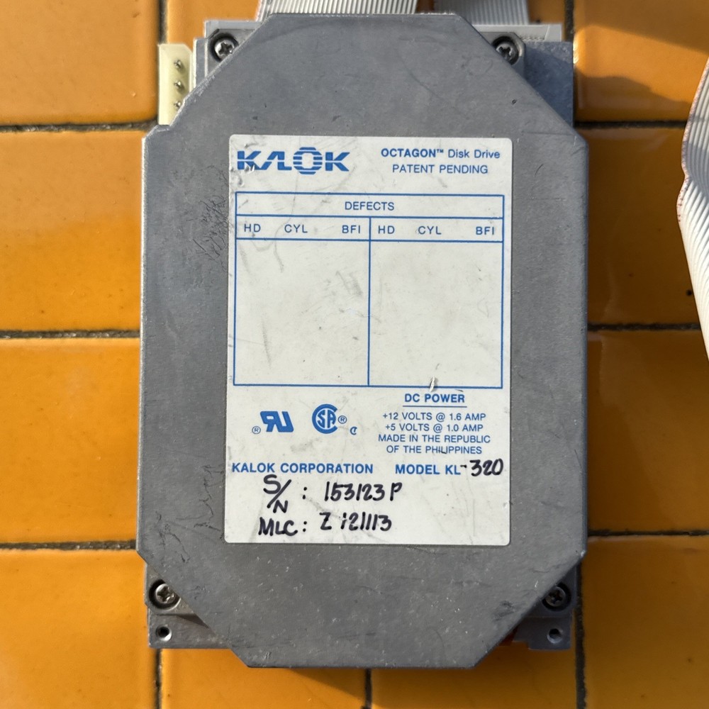 Vintage Kalok KL320 Hard Drive | UNTESTED