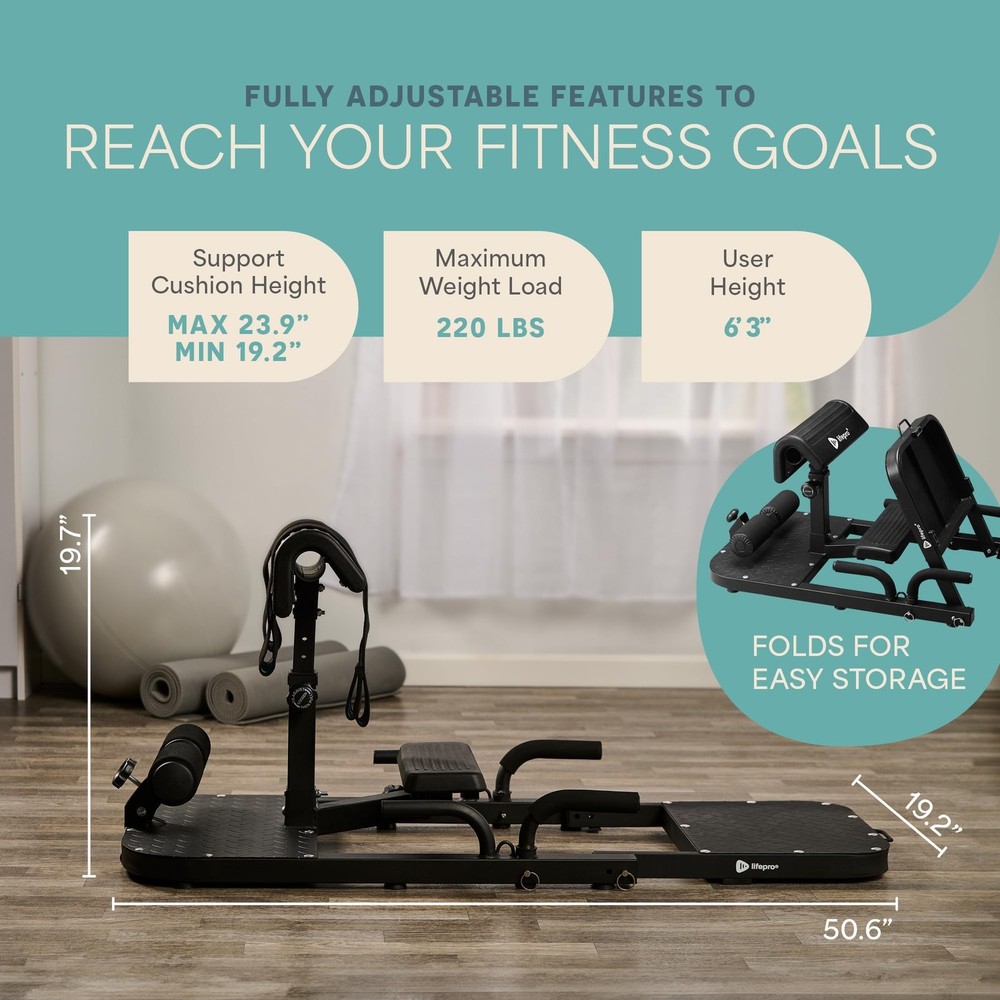 Hip Thrust Machine – Adjustable Glutes Workout Equipment for Home – GluteBlas...