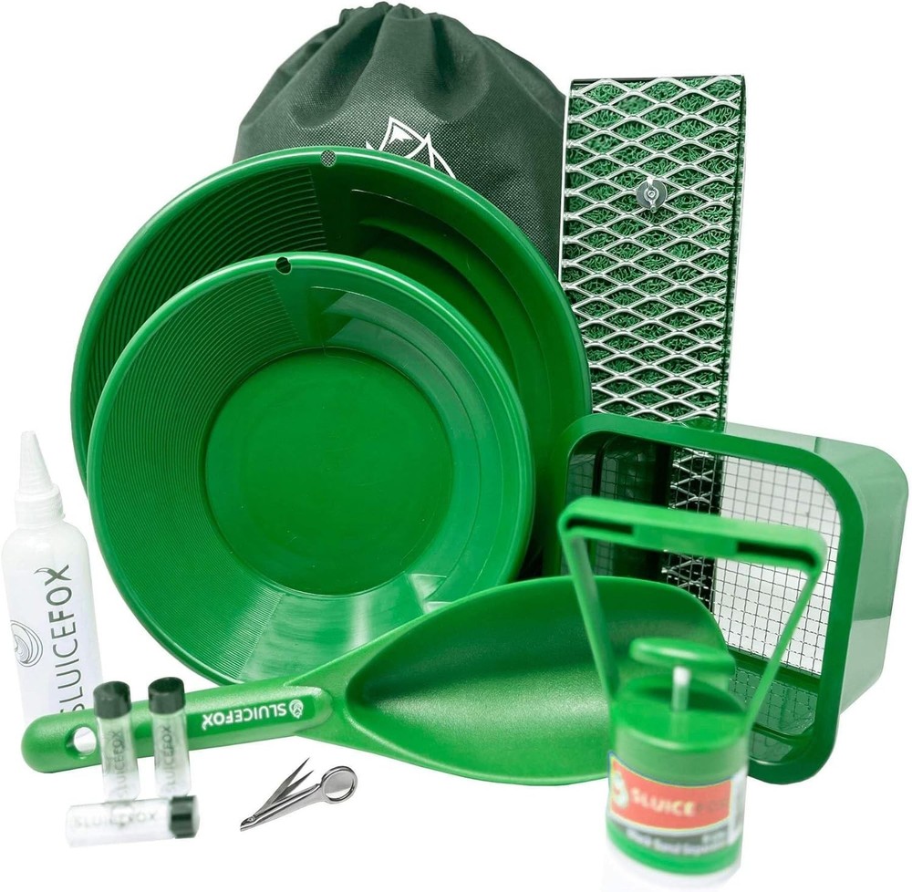 All-in-One Gold Panning Kit: Portable Sluice, Essential Tools & Backpack