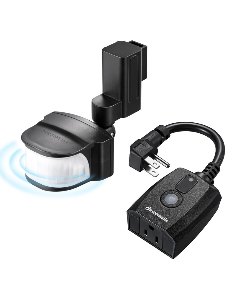 DEWENWILS Motion Sensor Light Switch Outdoor Wireless 100FT Remote 50FT Detect