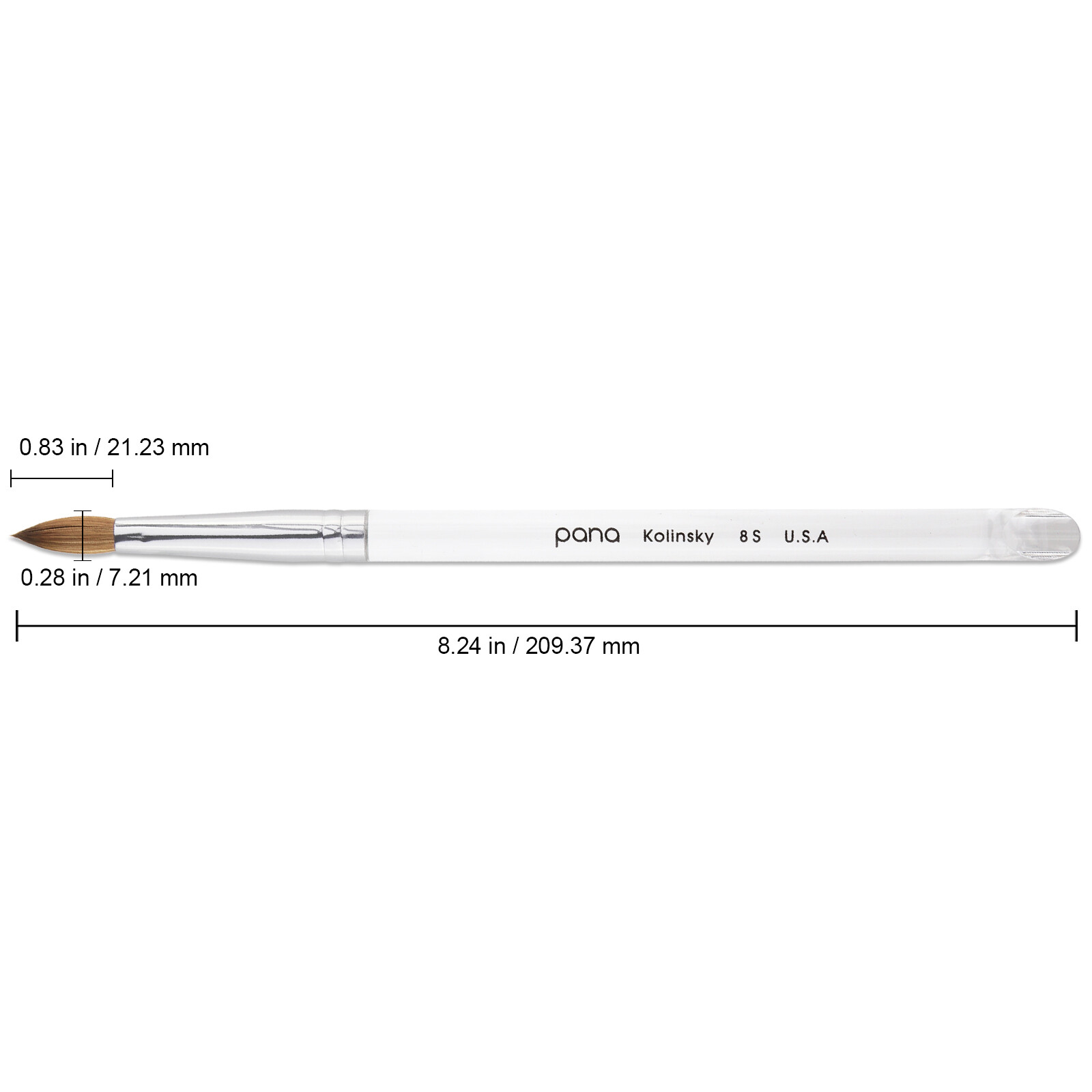 Fuji and Pana Finest 100% Pure Kolinsky Hair Brush from Size # 6 # 8 # 10 # 12