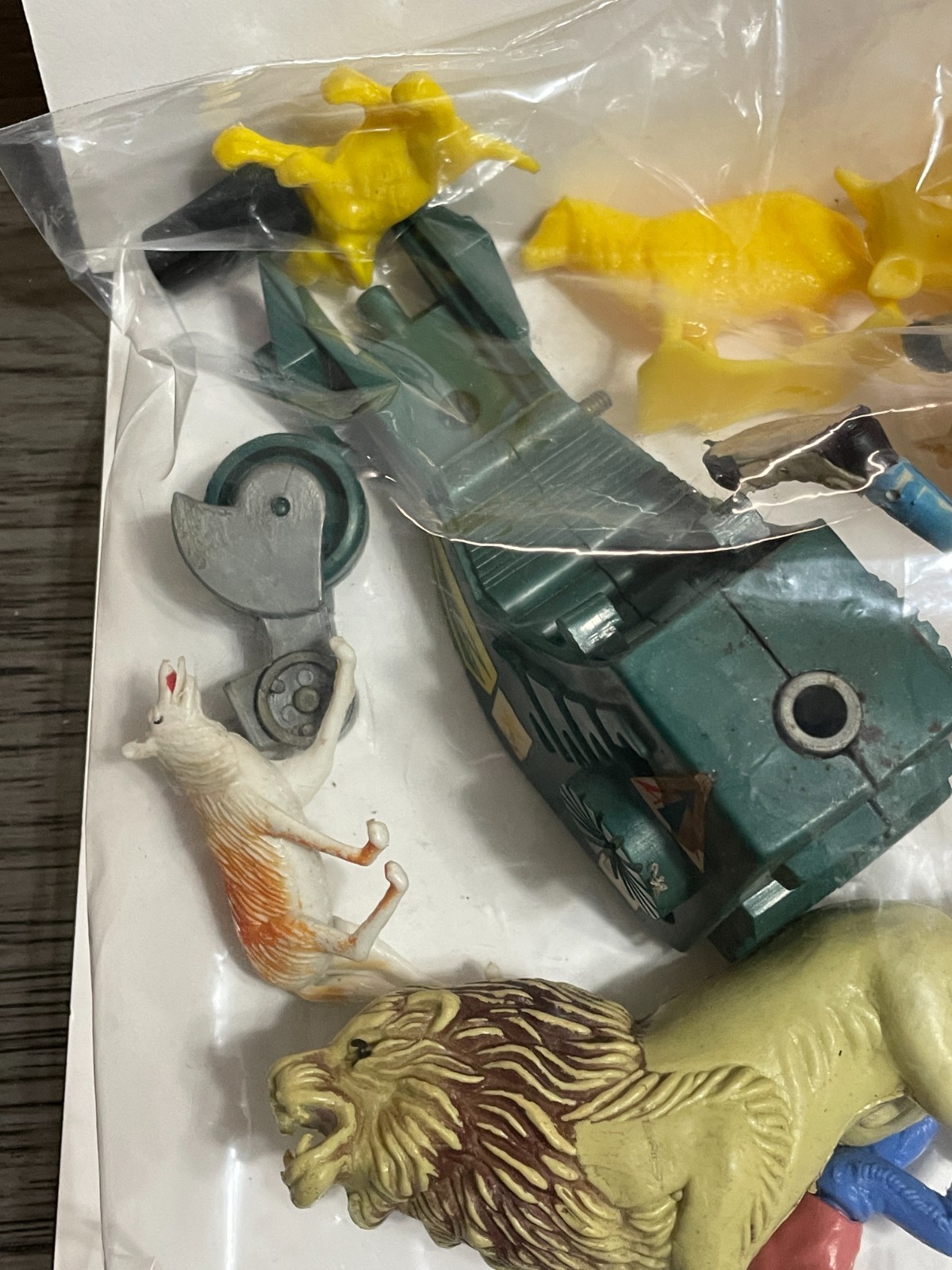 Vintage Bag of Mixed Plastic Toys (Western, Animals, Parts, Misc) Fun Bag!