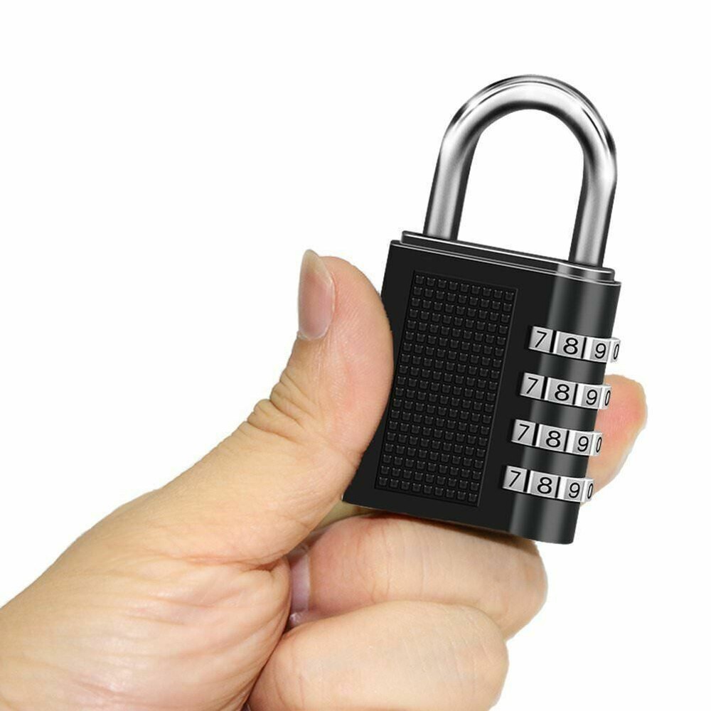 Combination Lock Resettable 4-Digit Anti Rust Weatherproof Padlock