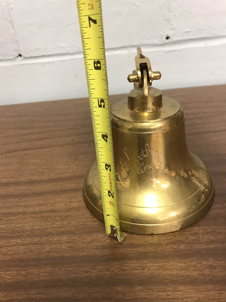 Small Brass Wall Hanging Bell “Smooth Sailing”