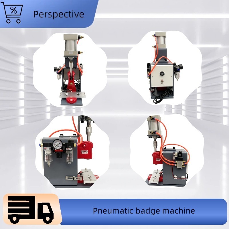 110V Pneumatic Button Maker Circular Rectangular Heart-shaped Badge Making