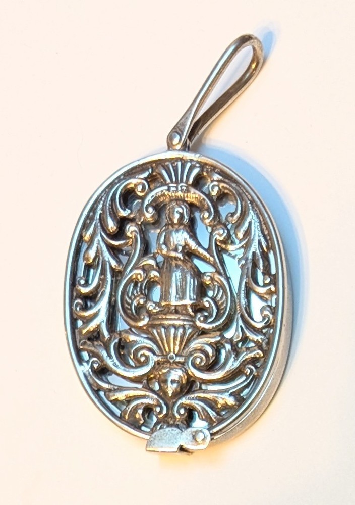 Sterling Silver Chatelaine Hand Mirror