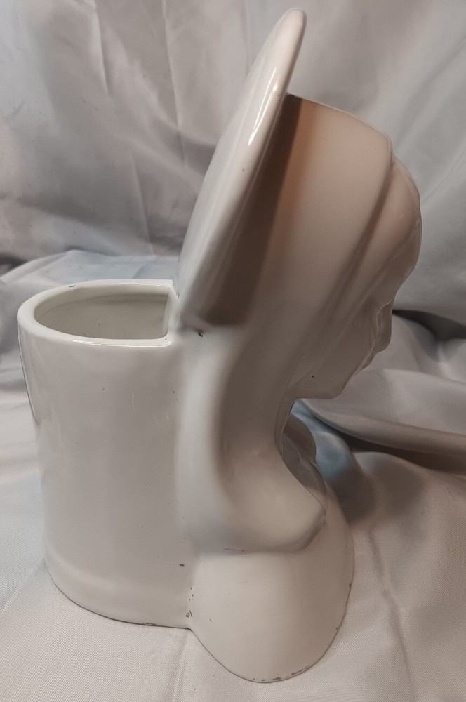 Vintage White Ceramic Madonna, Mary Planter