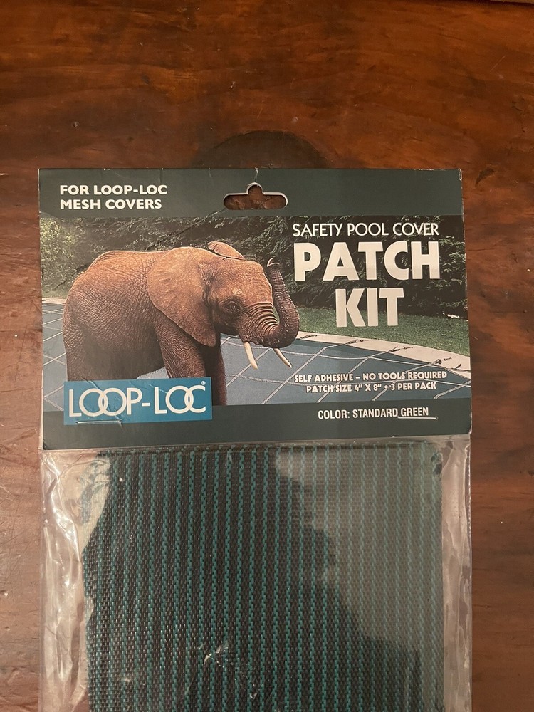 Loop-Loc Safety Pool Cover Patch Kit for Black Mesh Covers - 3 Pack