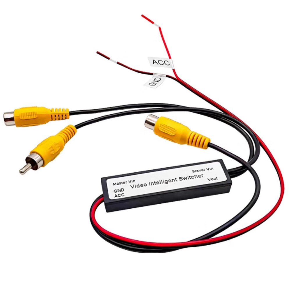 2-in-1 Car RCA Video Switcher – Auto Switch Between Front and Rear Camera