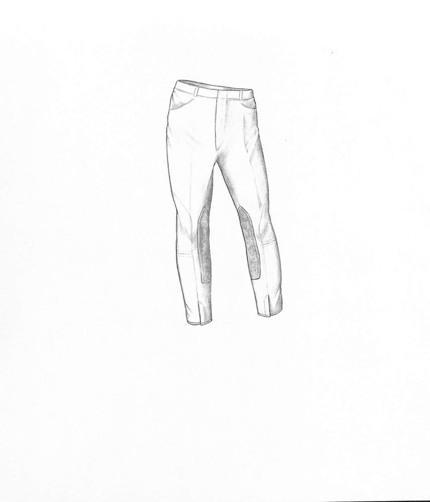 Tailored Sportsman's Britches Graphite Drawing