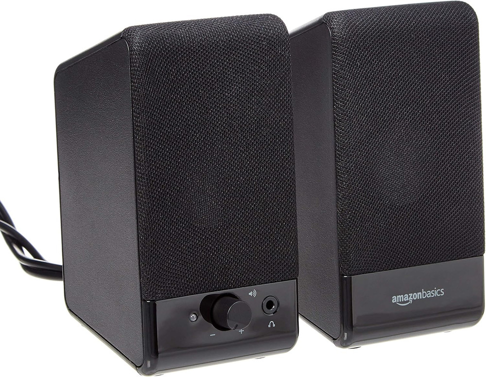 Usb-Powered Computer Speakers with Volume Control for Desktop or Laptop PC, Comp