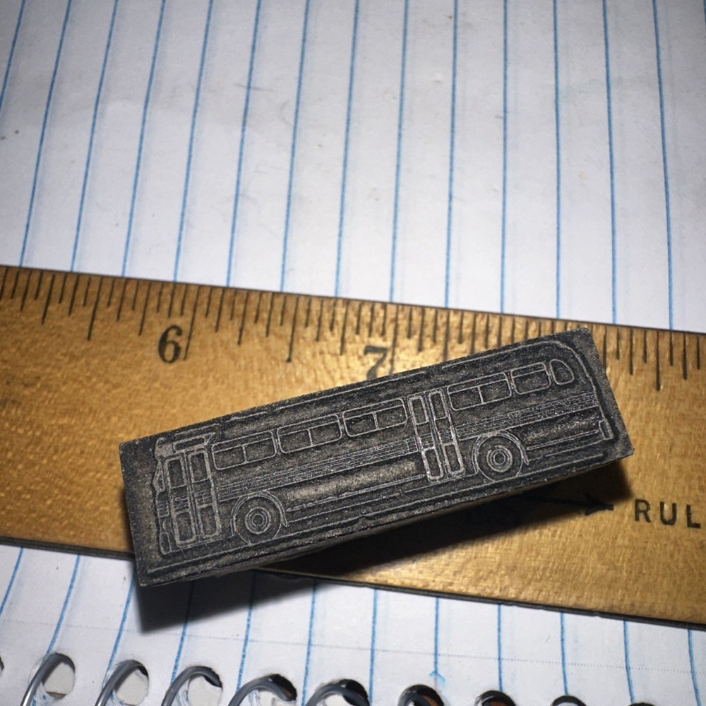 Printing Block “ Old Bus “ Nice Details! #2