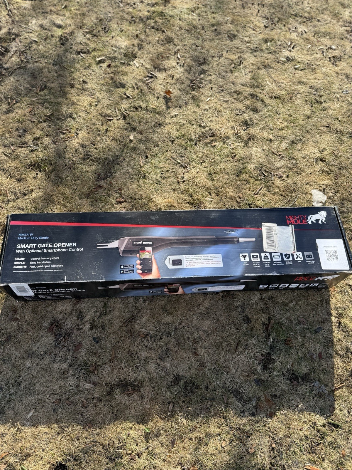 NEW - MIGHTY MULE MM371W SMART AUTOMATIC SINGLE GATE OPENER