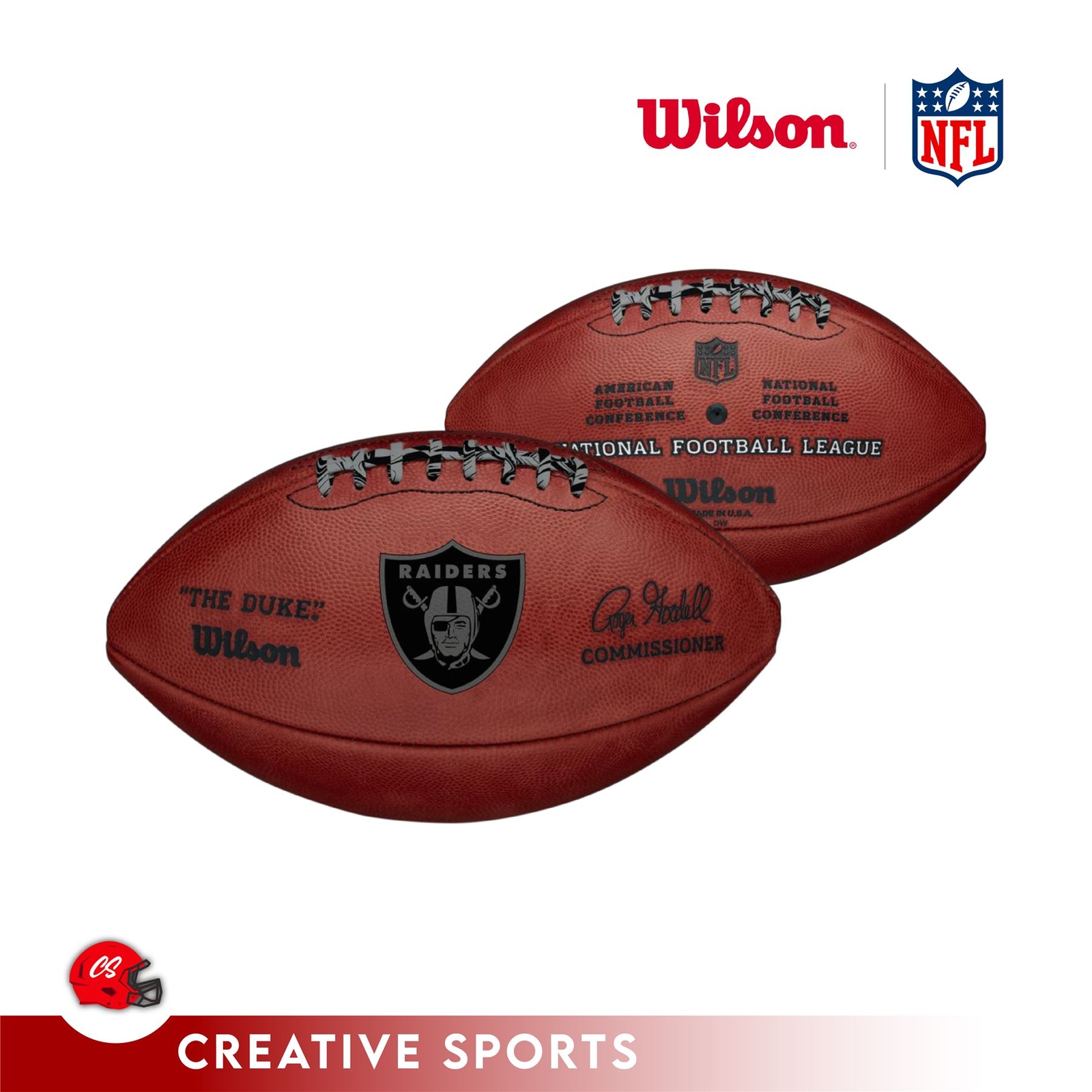 Las Vegas Raiders Metallic Duke Football