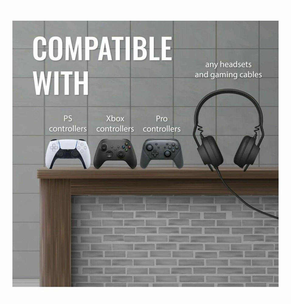 3Hook Multi-Purpose Wall Mount Bracket Holder Game Controller Headphones Headset