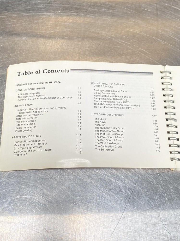 Hewlett Packard HP 3392A Integrator - Users Guide / Manual