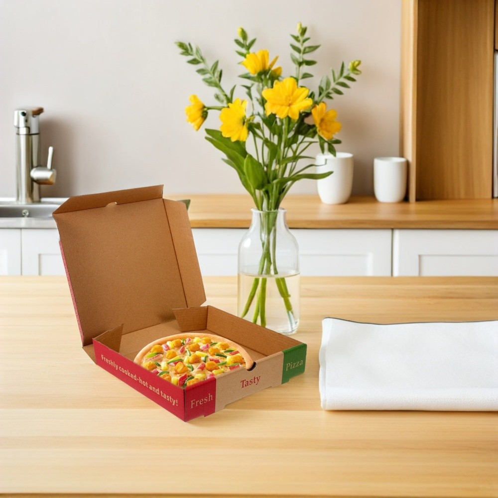 5 Pcs Pizza Packaging Box Cookie Storage Containers Bakery Boxes