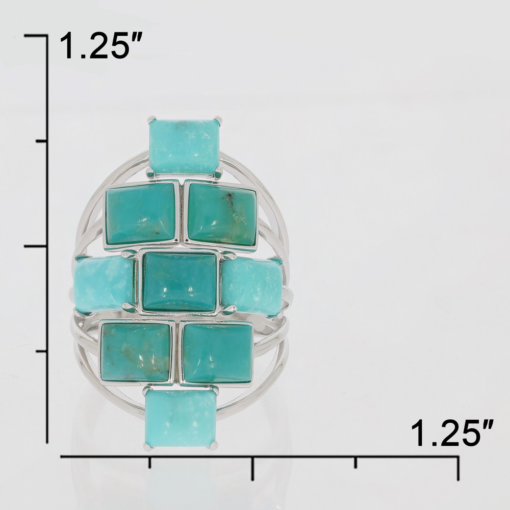 Sterling Silver Semi Mount Ring Setting Cabochon Emerald OCT 7X5mm