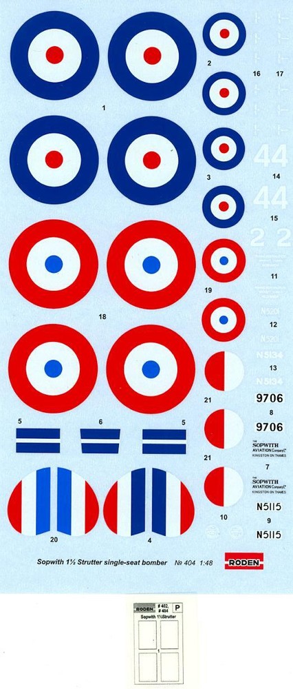 Roden Models 1/48 SOPWITH 1-1/2 STRUTTER Single Seat Bomber