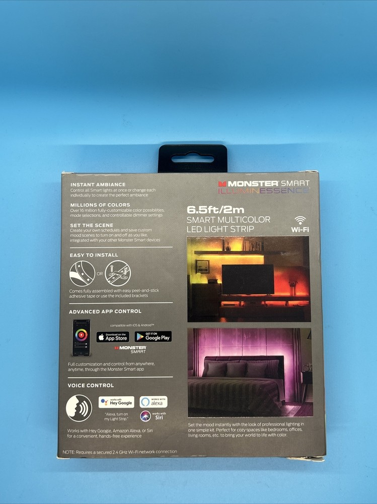 Monster 6.5ft Smart Multi Color & Multi White LED Light Strip