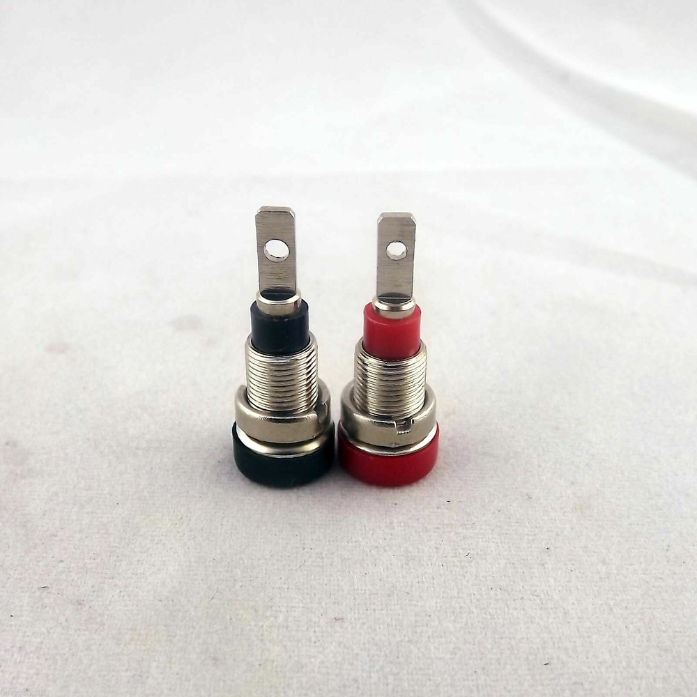 2x Multimeter Instrument 2mm Binding Post Banana Jack Panel Mount Test Probe R&B