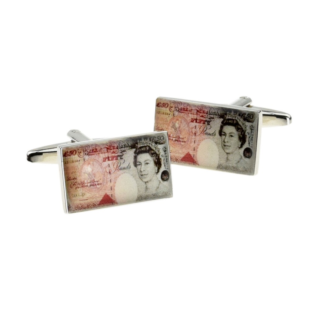 �50 Note Cufflinks in a Cufflink Box X2BOCR003