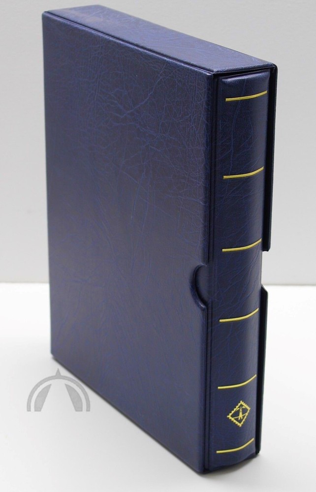 VARIO F Blue 3 Ring Binder & Slipcase for Stamp Currency and Other Collecting